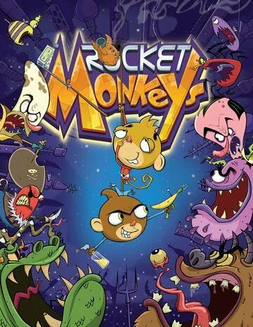 Космомартышки / Rocket Monkeys (2012) сериал мультфильм скачать через торрент в хорошем качестве
